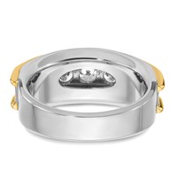 IBGoodman 14K Two-tone 1.50 Carat Lab Grown Diamond VS SI+ G+ Complete Men's Ring view 5