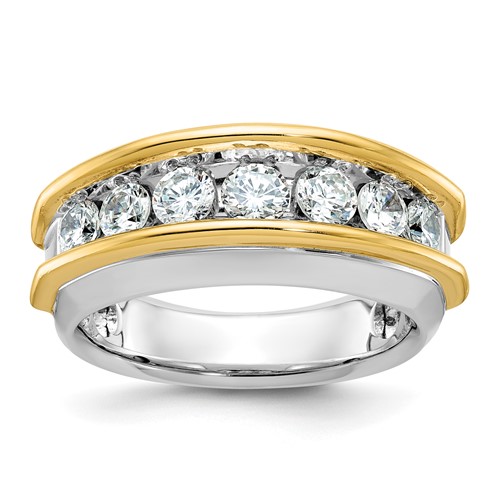 IBGoodman 14K Two-tone 1.50 Carat Lab Grown Diamond VS SI+ G+ Complete Men's Ring