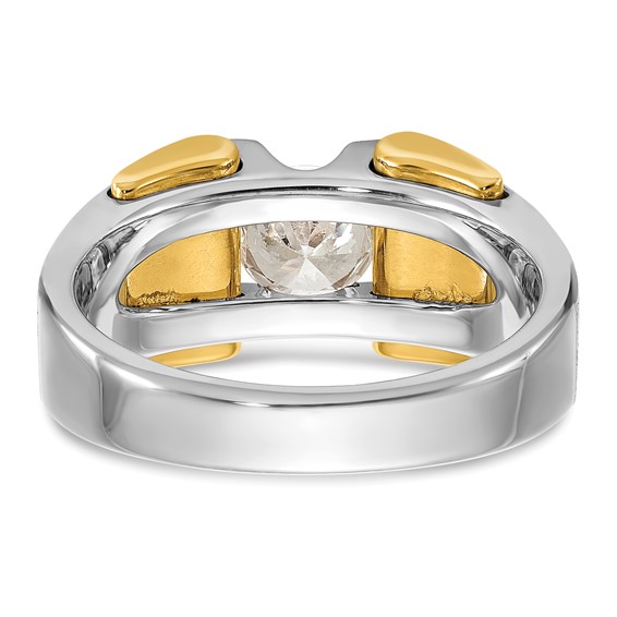 IB Goodman 14k Two-tone Mens Polished and Satin Ring Mounting