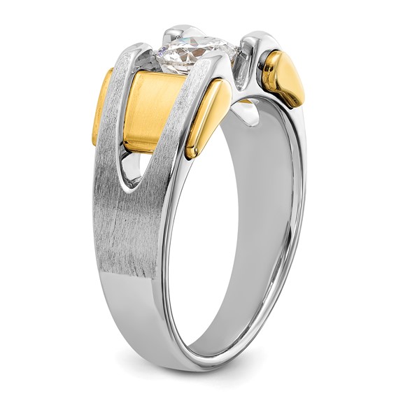 IB Goodman 14k Two-tone Mens Polished and Satin Ring Mounting