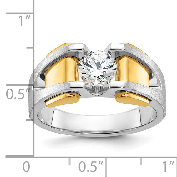 IB Goodman 14k Two-tone Mens Polished and Satin Ring Mounting