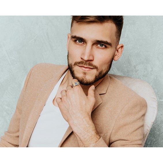 IB Goodman 14k Two-tone Mens Polished and Satin Ring Mounting