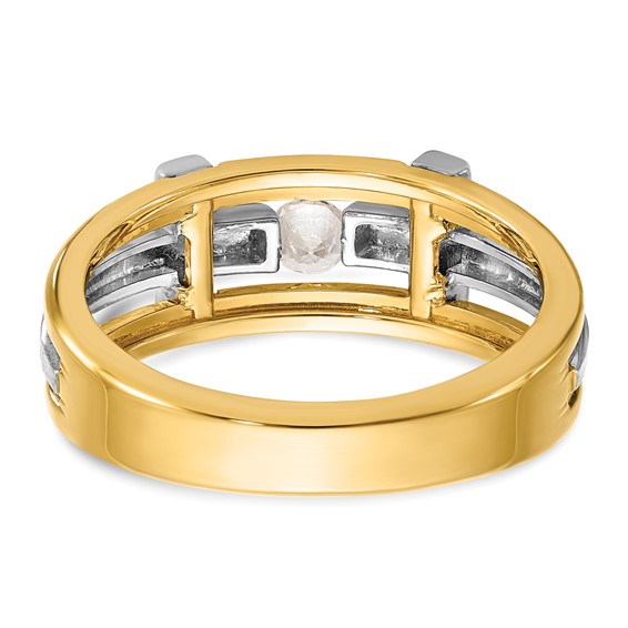 Gold Men's Diamond Cross Rings