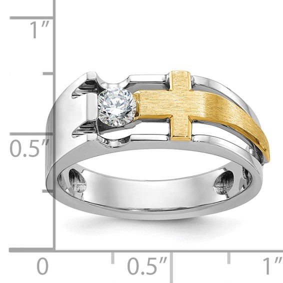 Men's Diamond Cross Rings