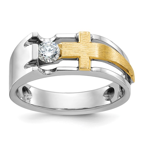 Men's Diamond Cross Rings