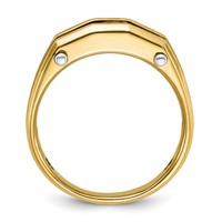 IBGoodman 14K Two-tone 0.50 Carat Lab Grown Diamond VS SI+ G+ Five Stone Complete Polished and Satin Men's Ring view 2