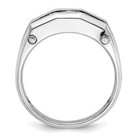 IBGoodman 14K White Gold Five Stone Polished and Satin Men's Ring Mounting view 2