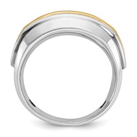 IBGoodman 14K Two-tone 1 Carat Lab Grown Diamond VS SI+ G+ Complete Men's Ring view 2