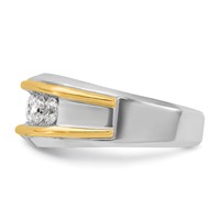 IBGoodman 14K Two-tone 1 Carat Lab Grown Diamond VS SI+ G+ Complete Men's Ring view 3