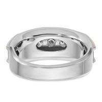 IBGoodman 14K Two-tone 1 Carat Lab Grown Diamond VS SI+ G+ Complete Men's Ring view 5