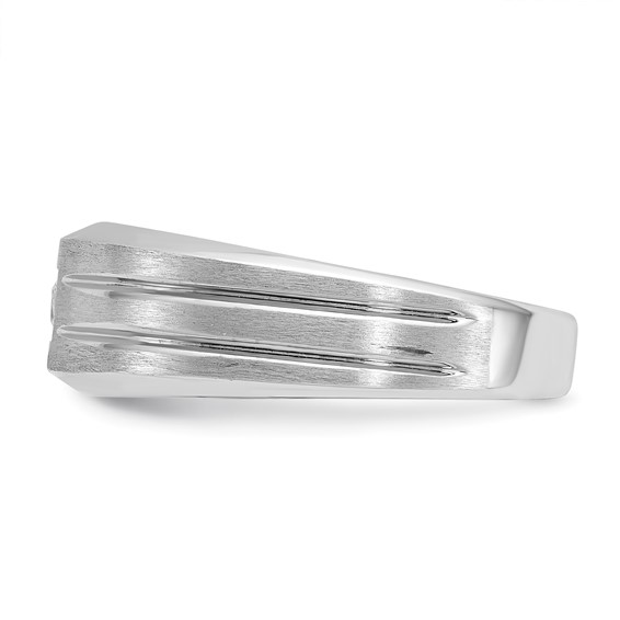 10k White Gold IBGoodman Men's Polished/Satin Diamond Ring Mounting