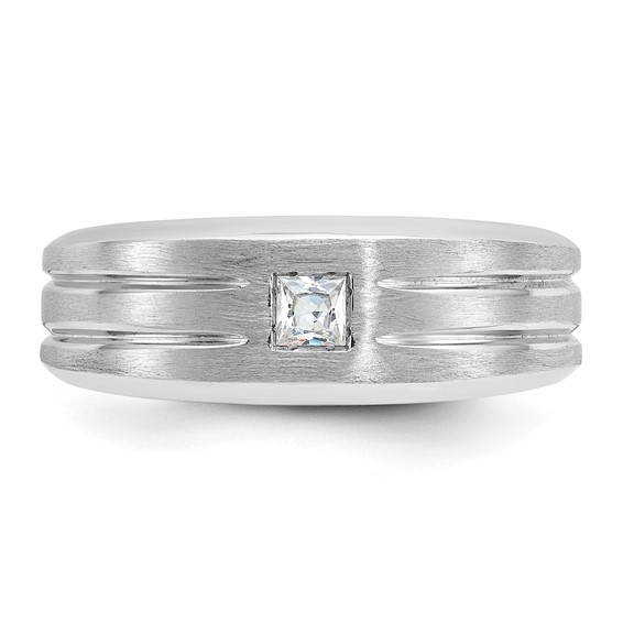 10k White Gold IBGoodman Men's Polished/Satin Diamond Ring Mounting
