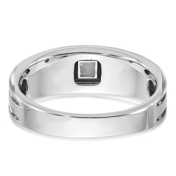 10k White Gold IBGoodman Men's Polished/Satin Diamond Ring Mounting