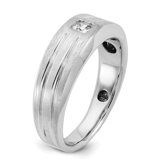 10k White Gold IBGoodman Men's Polished/Satin Diamond Ring Mounting