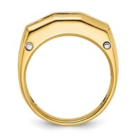 IBGoodman 14K Two-tone Five Stone Polished and Satin Men's Ring Mounting view 2