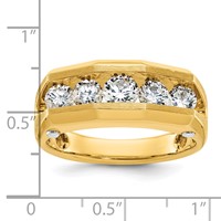 IBGoodman 14K Two-tone Five Stone Polished and Satin Men's Ring Mounting view 3