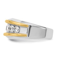 IBGoodman 14K Two-tone 2 Carat Lab Grown Diamond VS SI+ G+ Complete Men's Ring view 3