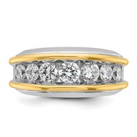 IBGoodman 14K Two-tone 2 Carat Lab Grown Diamond VS SI+ G+ Complete Men's Ring view 4
