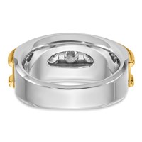 IBGoodman 14K Two-tone 2 Carat Lab Grown Diamond VS SI+ G+ Complete Men's Ring view 5