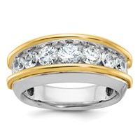 IBGoodman 14K Two-tone 2 Carat Lab Grown Diamond VS SI+ G+ Complete Men's Ring view 1
