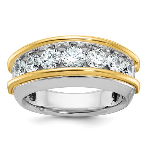 IBGoodman 14K Two-tone 2 Carat Lab Grown Diamond VS SI+ G+ Complete Men's Ring