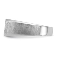IBGoodman 14K White Gold 1 Carat Lab Grown Diamond VS SI+ G+ Complete Polished and Satin Men's Ring view 3