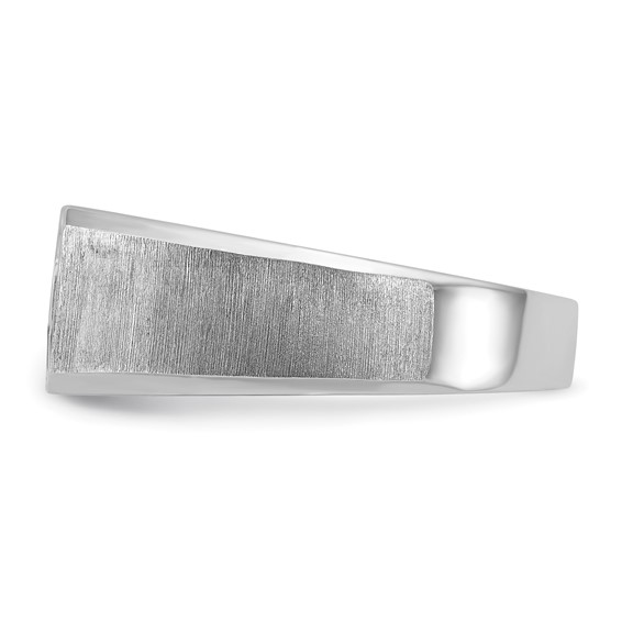 14k Polished and Satin Lab Grown Diamond Ring