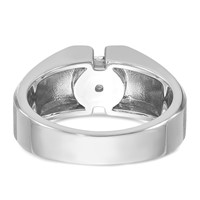 IBGoodman 14K White Gold 1 Carat Lab Grown Diamond VS SI+ G+ Complete Polished and Satin Men's Ring view 5