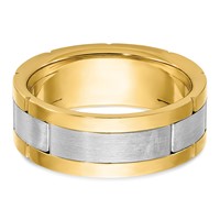 IBGoodman 14K Two-tone 0.17 Carat Lab Grown Diamond VS SI+ G+ Three Stone Complete Men's Ring view 5