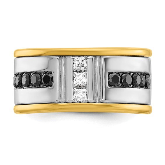 IBGoodman Men's Black & White Diamond Rings