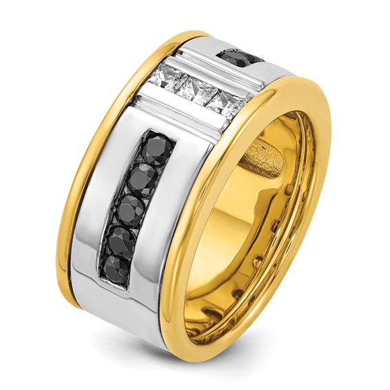 IBGoodman Men's Black & White Diamond Rings