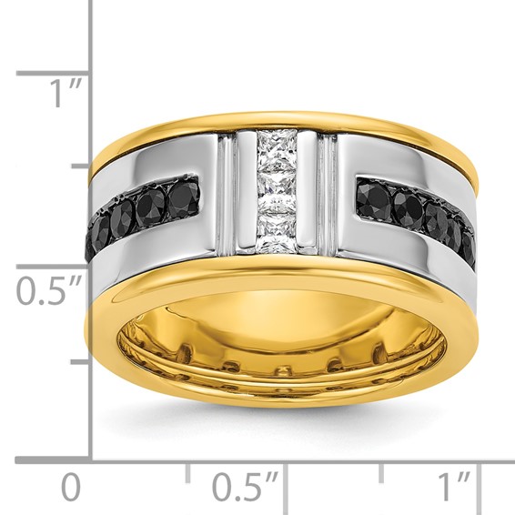 IBGoodman Men's Black & White Diamond Rings