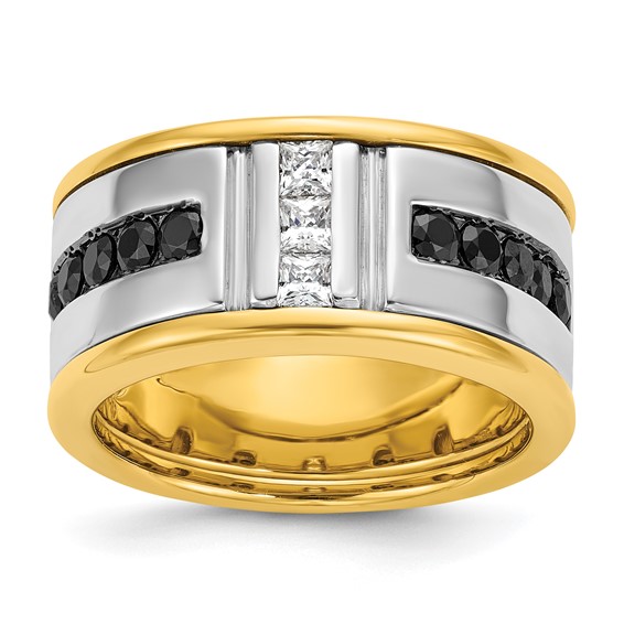 IBGoodman Men's Black & White Diamond Rings