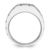 IBGoodman 14K White Gold Polished and Satin Men's Ring Mounting view 2