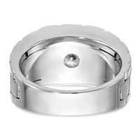 IBGoodman 14K White Gold Polished and Satin Men's Ring Mounting view 5