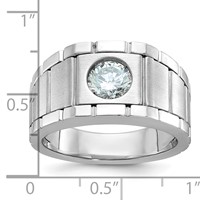 IBGoodman 14K White Gold Polished and Satin Men's Ring Mounting view 3