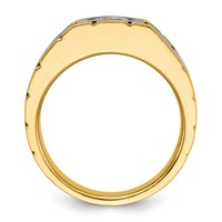 IBGoodman 14K Two-tone Polished and Satin Men's Ring Mounting view 2