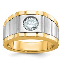 IBGoodman 14K Two-tone Polished and Satin Men's Ring Mounting view 1