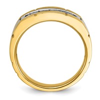 IBGoodman 14K Two-tone Five Stone Polished and Satin Men's Ring Mounting view 2