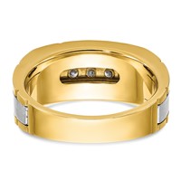 IBGoodman 14K Two-tone Five Stone Polished and Satin Men's Ring Mounting view 5