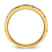 IBGoodman 14K Two-tone 0.25 Carat Lab Grown Diamond VS SI+ G+ Complete Three Stone Men's Ring view 2