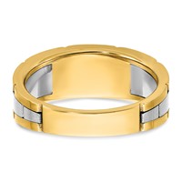 IBGoodman 14K Two-tone 0.25 Carat Lab Grown Diamond VS SI+ G+ Complete Three Stone Men's Ring view 5