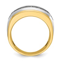 IBGoodman 14K Ring with White Rhodium 1.50 Carat Lab Grown Diamond VS SI+ G+ Complete Satin Men's view 2