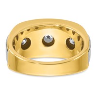 IBGoodman 14K Ring with White Rhodium 1.50 Carat Lab Grown Diamond VS SI+ G+ Complete Satin Men's view 5