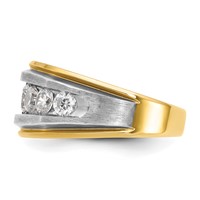 IBGoodman 14K Ring with White Rhodium 2 Carat Lab Grown Diamond VS SI+ G+ Complete Satin Men's view 3