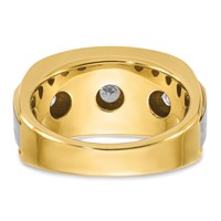 IBGoodman 14K Ring with White Rhodium 2 Carat Lab Grown Diamond VS SI+ G+ Complete Satin Men's view 5