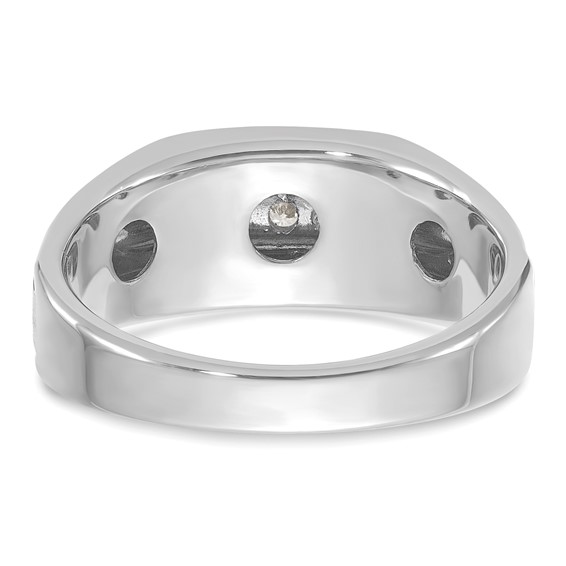 14kw IBGoodman Men's Polish/Satin/Grooved Lab Grown VS/SI+ G+ Dia Rin