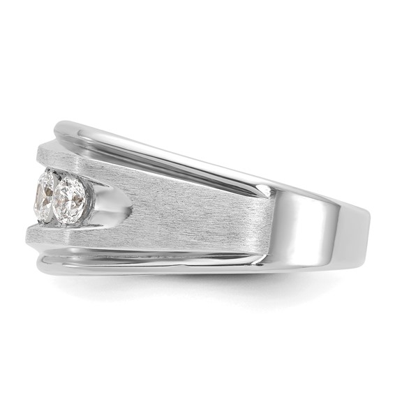 14kw IBGoodman Men's Satin Finish Lab Grown VS/SI+ G+ Dia Complete Ring