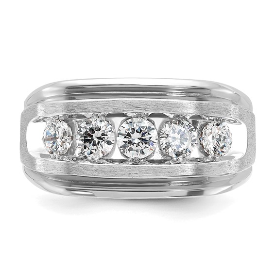 14kw IBGoodman Men's Satin Finish Lab Grown VS/SI+ G+ Dia Complete Ring