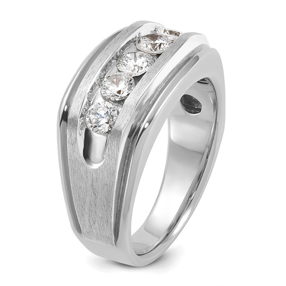 14kw IBGoodman Men's Satin Finish Lab Grown VS/SI+ G+ Dia Complete Ring